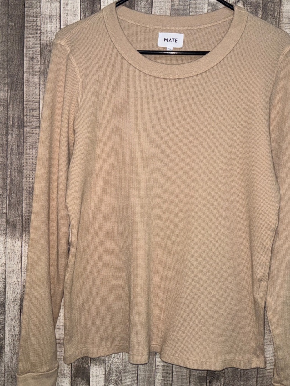 MATE THE LABEL LONG SLEEVE WAFFLE